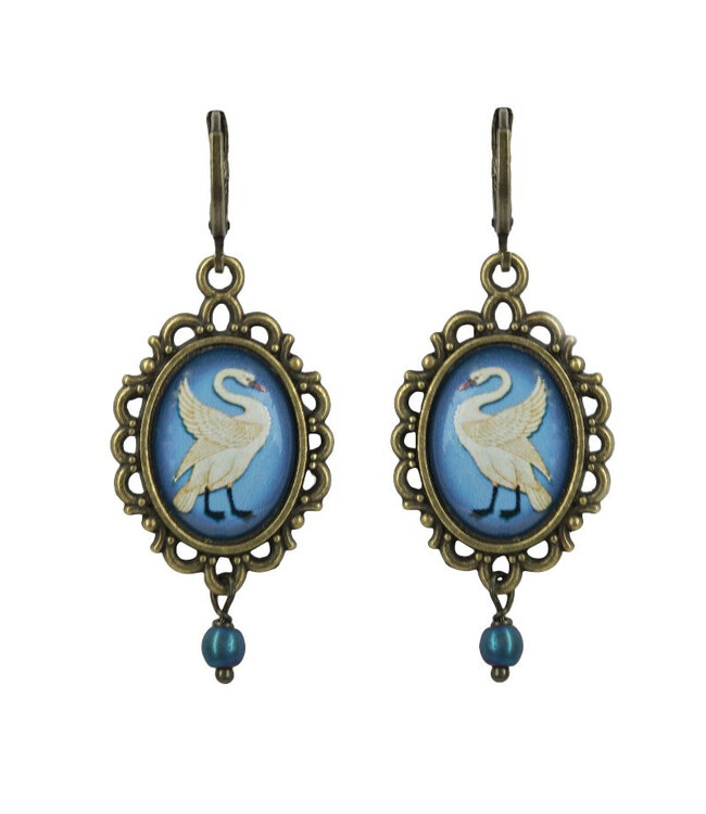 Oorbellen vintage zwaan Urban Hippies