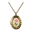 Ketting met medaillon goudkleurig roos Urban Hippies