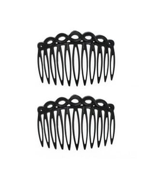 Goudhaartje Haarkam zwart sierlijk 2 stuks