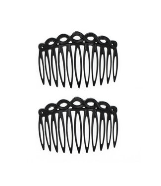 Goudhaartje Sierlijke zwarte haarkam 2 stuks