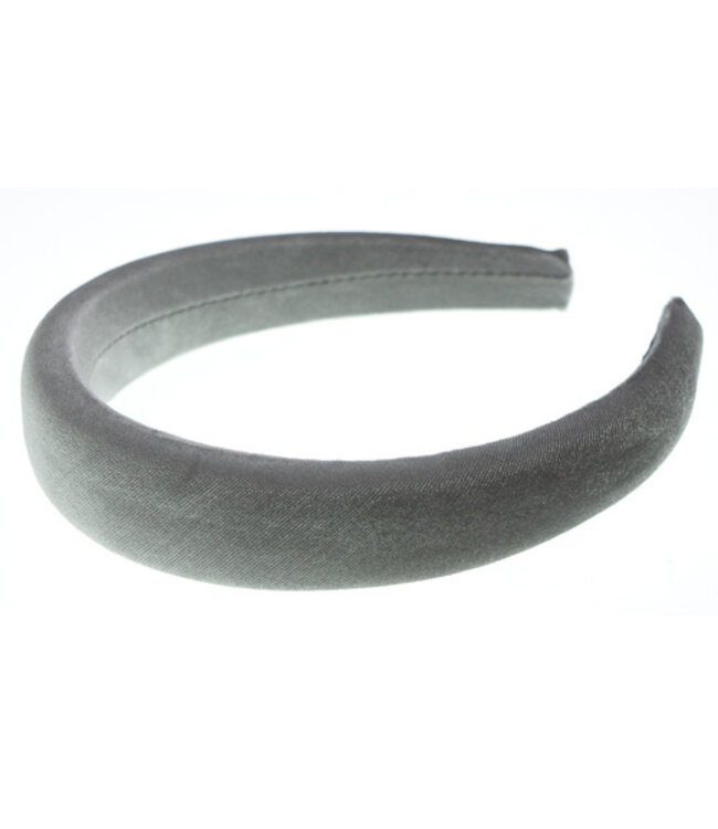 Diadeem velours grijs