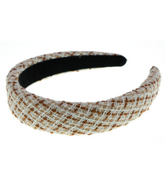 Goudhaartje Diadeem geruit crème/bruin