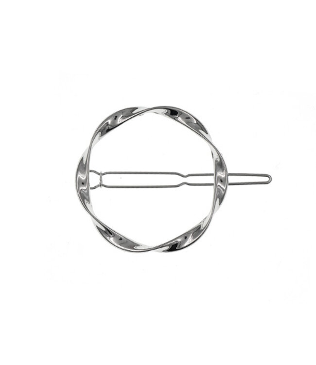 Haarclip zilverkleurig krans