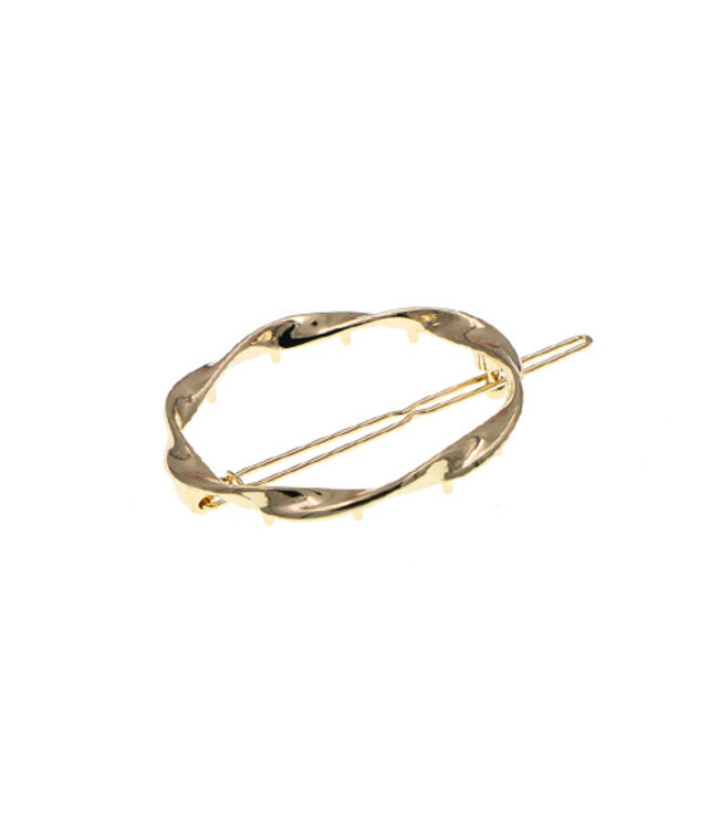 Haarclip goudkleurig krans