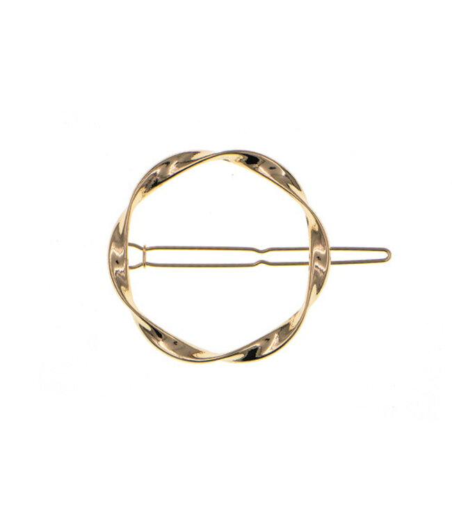 Haarclip goudkleurig krans