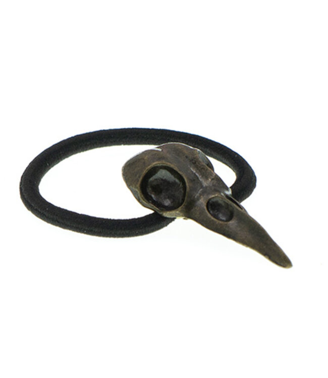 Haarelastiek skull bronskleurig