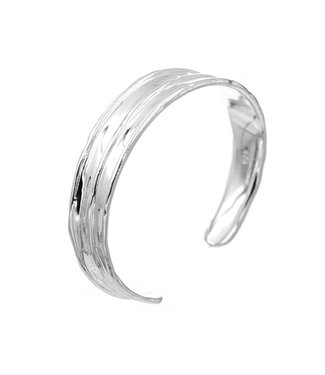 Goudhaartje Armband zilverkleurig stripjes