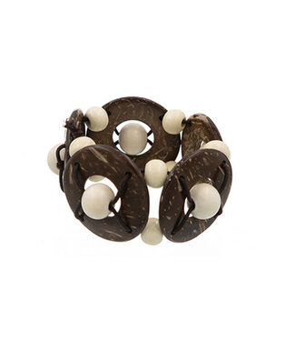 Goudhaartje Armband houten kralen cirkels