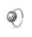 Goudhaartje Ring zilverkleurig verstelbaar ovaal