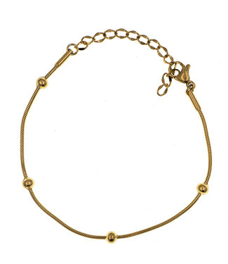 Goudhaartje Armband goudkleurig balletjes