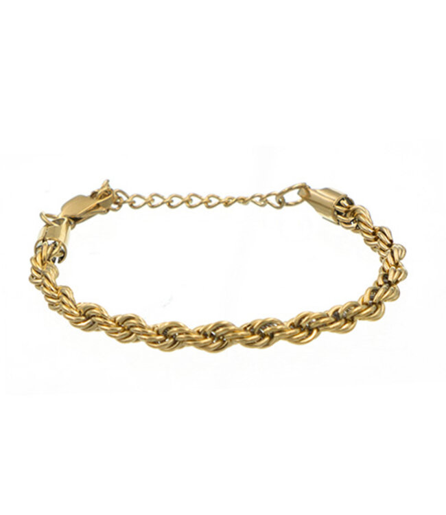 Armband goudkleurig gedraaid