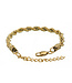 Armband goudkleurig gedraaid