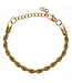 Armband goudkleurig gedraaid