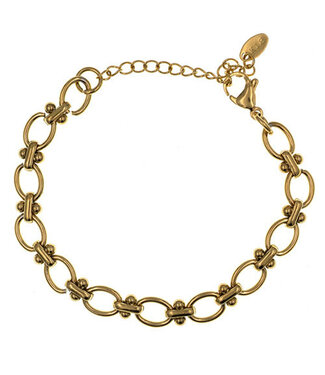 Goudhaartje Schakelarmband goudkleurig ovaal enkel