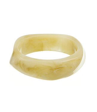 Goudhaartje Armband marmerlook breed groen