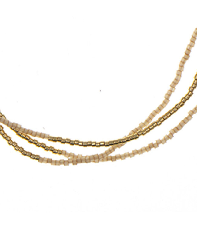 Armband kraaltjes verfijnd goudkleurig