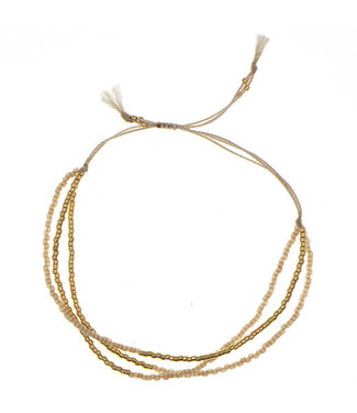 Goudhaartje Armband kraaltjes verfijnd goudkleurig