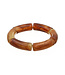 Goudhaartje Armband marmerlook brede kralen bruin