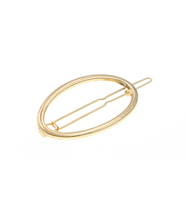 Haarclip ovaal goudkleurig