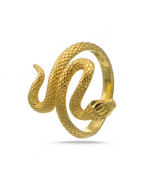 Goudhaartje Ring goudkleurig slang
