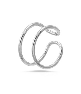 Goudhaartje Ring zilverkleurig basic open