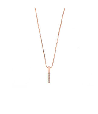 Goudhaartje Ketting rozerkleurig moderne hanger