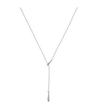 Goudhaartje Ketting zilverkleurig twee druppels