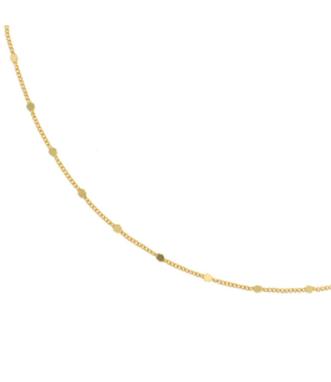 Ketting goudkleurig subtiel dots