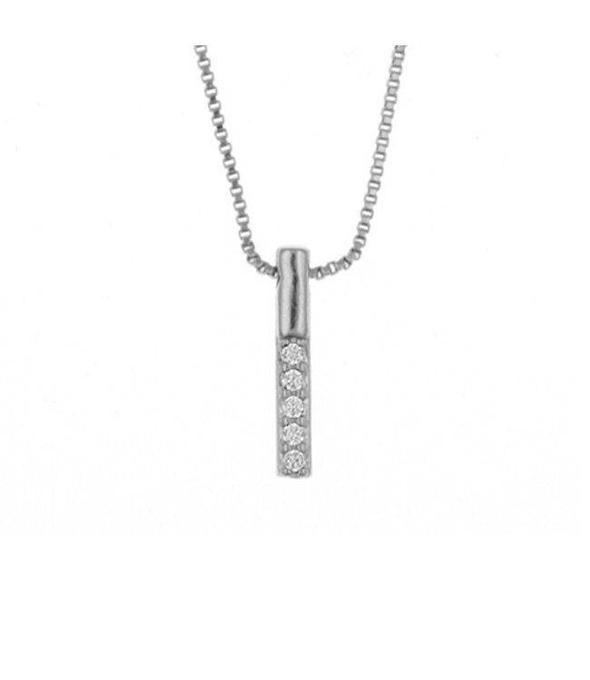 Ketting zilverkleurig moderne hanger