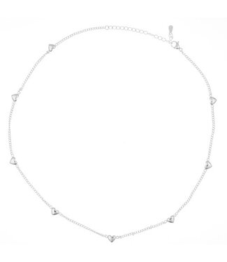 Goudhaartje Ketting zilverkleurig hartjes