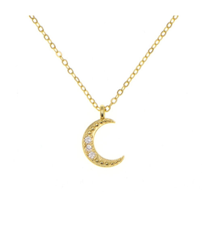 Ketting goudkleurig ster en maan