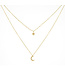 Ketting goudkleurig ster en maan