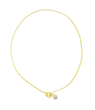 Goudhaartje Ketting goudkleurig parel