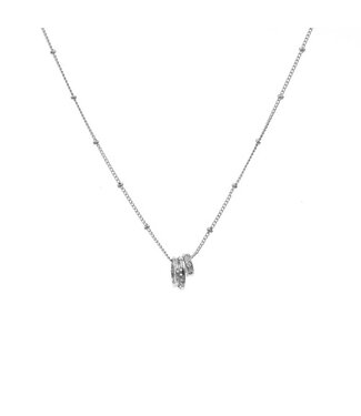 Goudhaartje Ketting zilverkleurig ringen