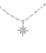 Ketting zilverkleurig ster en maan
