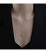 Ketting zilverkleurig twee druppels