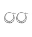 Oorbellen zilverkleurig trendy