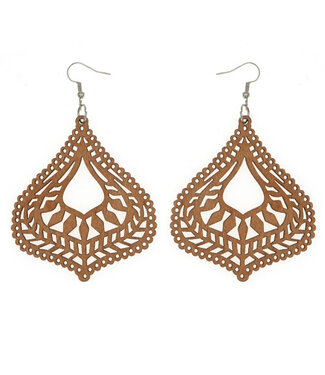 Goudhaartje Oorhangers hout ornament