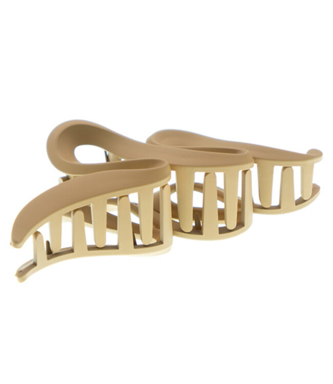 Haarklem swirl bruin beige