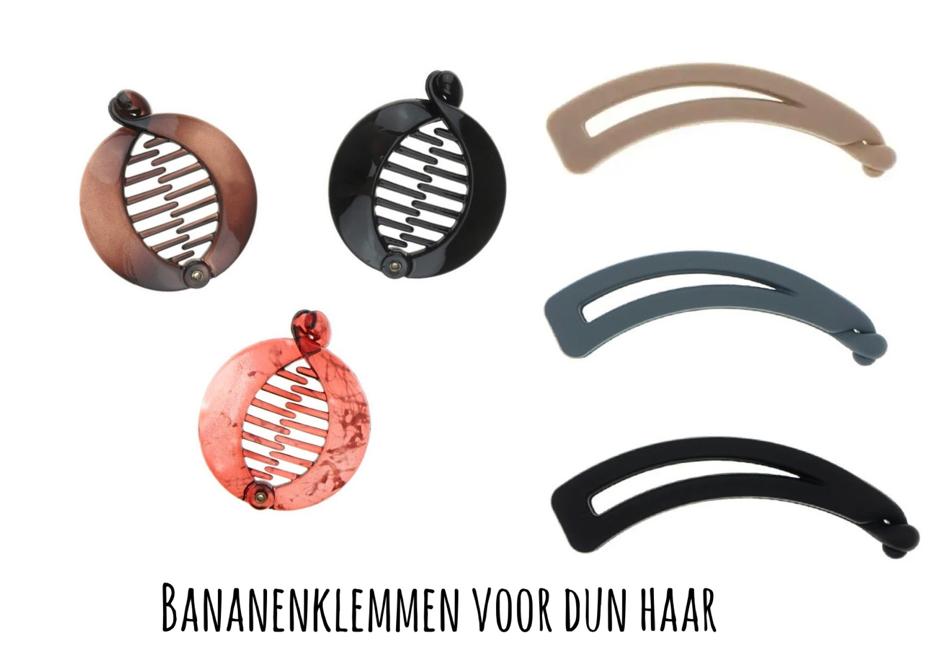 Bananenklemmen voor dun haar
