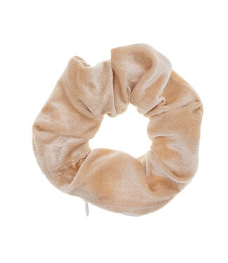 Goudhaartje Scrunchie met opbergvakje velvet beige
