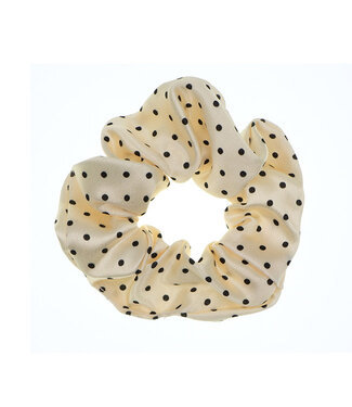 Goudhaartje Scruchie stippen crèmekleurig