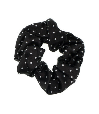 Goudhaartje Scrunchie stippen zwart
