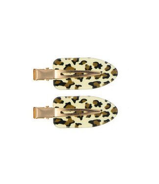 Goudhaartje Haarclip no bend panterprint 2 stuks