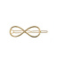 Haarclip luxe goudkleurig infinity