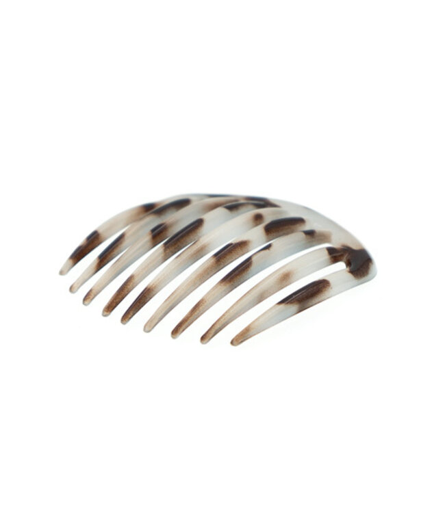 Haarkam wit met bruine vlekken