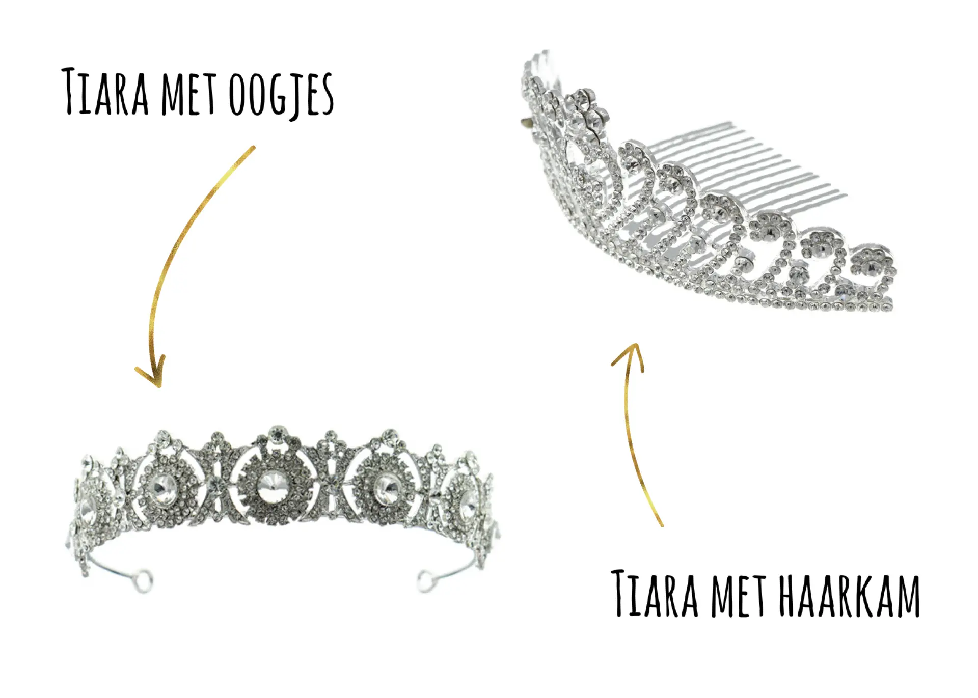 Tiara met haarkam