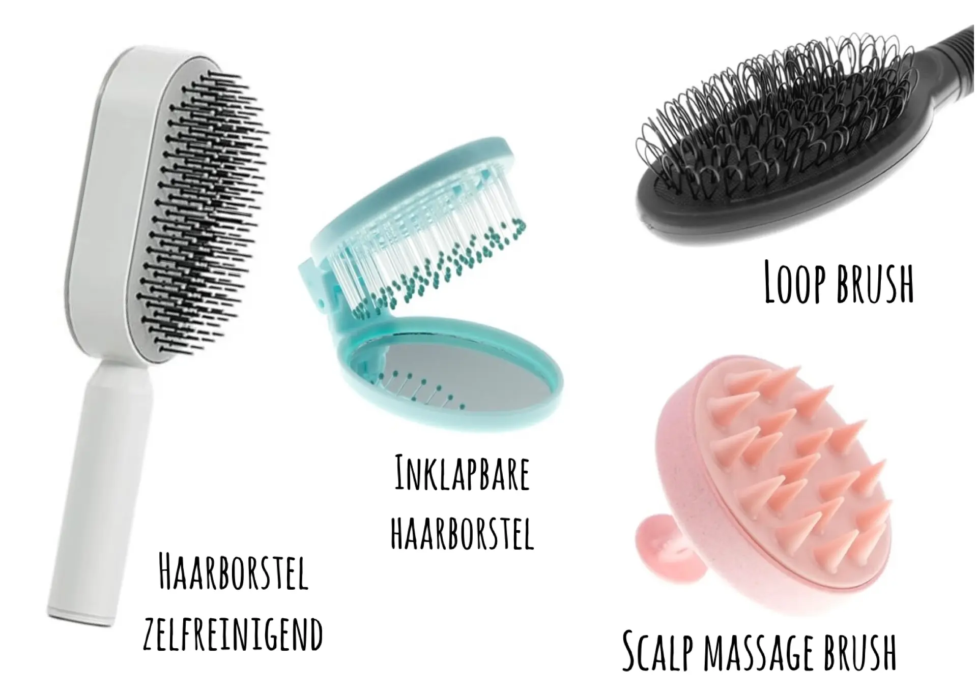 Handige haarborstels