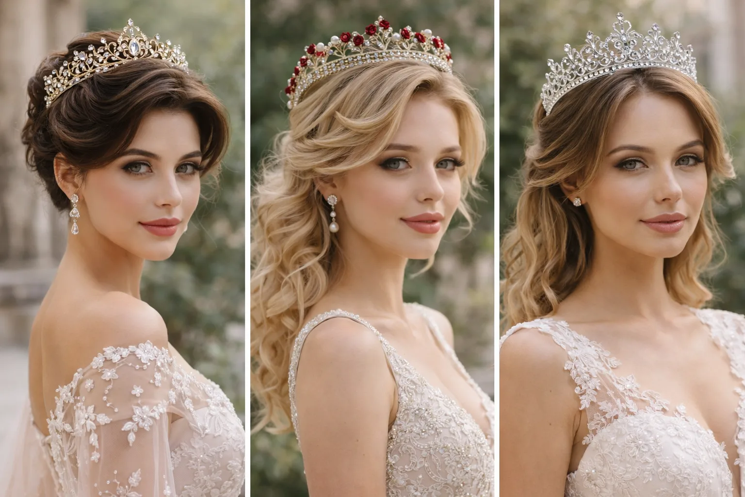 Bruidskapsels met tiara