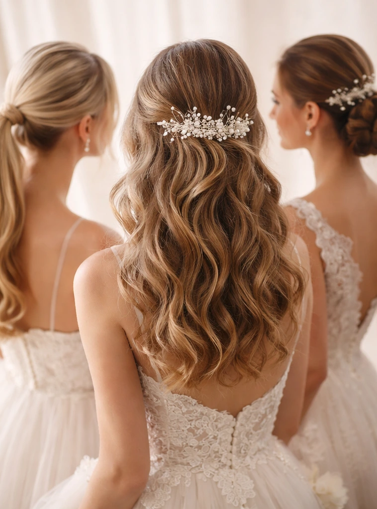 Haaraccessoires bruid voor los haar